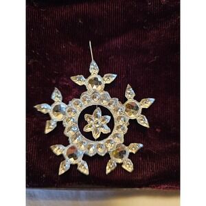 Vintage Tin Handmade Snowflake Christmas Ornament Wm.J.Rigby Co N.Y